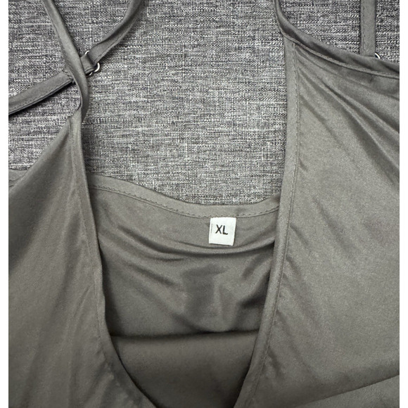 Johnny Was Biya Silk Nylon Burnette Mesh Embroidered Dress Gray Black Size XL - Picture 8 of 8